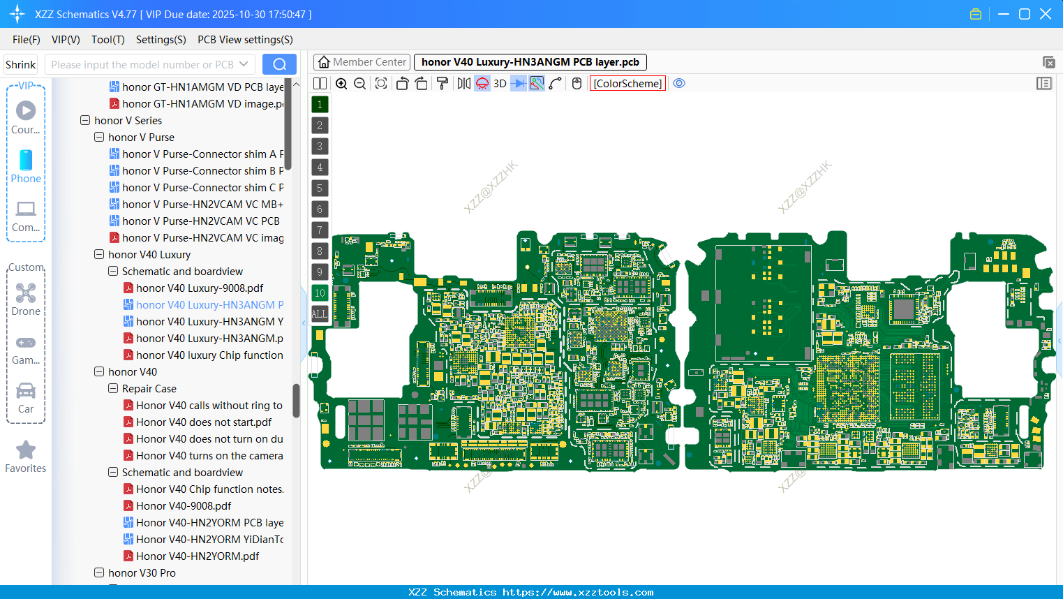 Honor V40 Luxury-HN3ANGM PCB Layer
